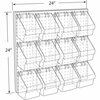 Azar Displays 12 Small Bucket Peg Wall Accessory Organizer Set 24''W x 24''H Pegboard Panel 700617-BLK